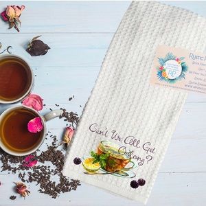 Can’t We All Just Oolong Waffle Weave Towel